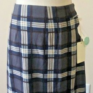 41 Hawthorn NWT sz M brown plaid skirt
